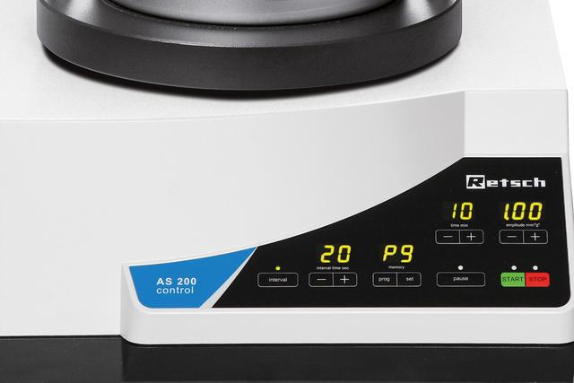 Retsch Vibratory Sieve Shakers AS 200 Control, for test sieves up to 203 mm | 8” Ø, 100–240 V, 50/60 Hz, incl. test report acc. to EN 10204 2.2