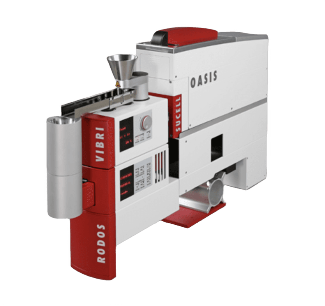 Sympatec OASIS, combined dry and wet dispersing system