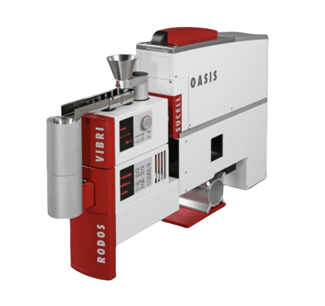 Sympatec OASIS, combined dry and wet dispersing system