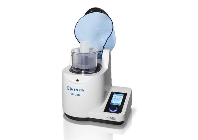 Retsch Knife Mill GRINDOMIX GM 200, complete with 1 litre grinding container of autoclavable plastic, standard lid and knife of stainless steel, 220–240 V, 50/60 Hz Retsch Knife Mill GRINDOMIX GM 200, complete with 1 litre grinding container of autoclavable plastic, standard lid and knife of stainless steel, 220–240 V, 50/60 Hz