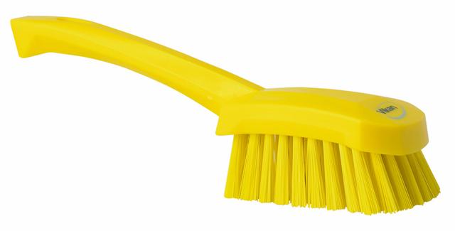 Washing Brush w/short Handle, 270 mm, Hard, Yellow