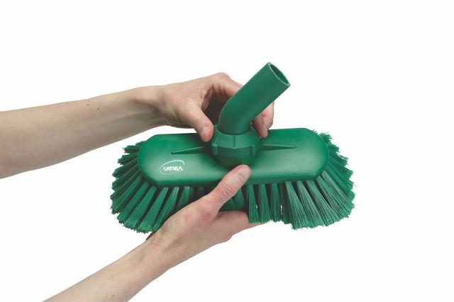 Washing Brush w/Angle adjustment, waterfed, 240 mm, Soft/split, White