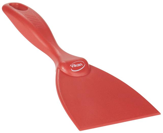 Vikan Hand Scraper, Metal Detectable, 102 mm, Red