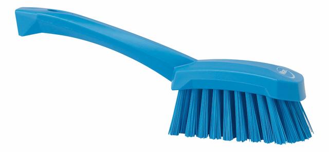 Washing Brush w/short Handle, 270 mm, Hard, Blue