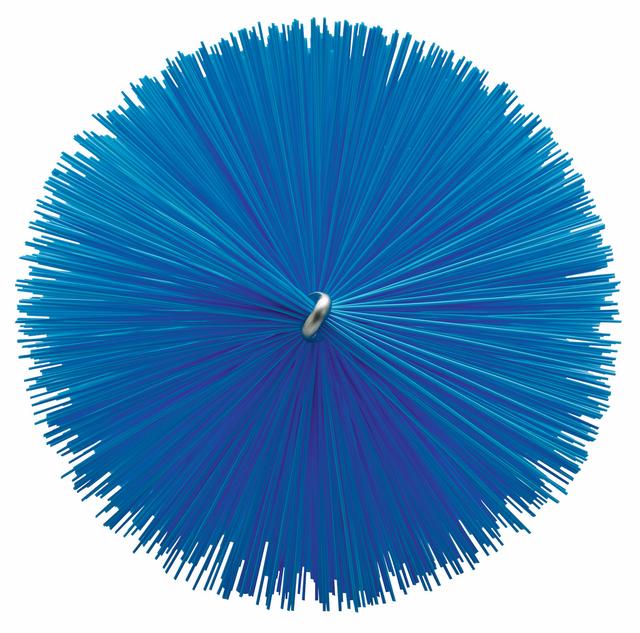 Tube Brush f/flexible handle 53515 or 53525, Ø90 mm, 200 mm, Medium, Blue