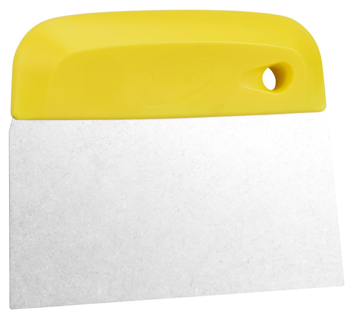 Vikan Dough Cutter/Scraper, Stainless Steel Blade, Flexible, 146 mm, Yellow