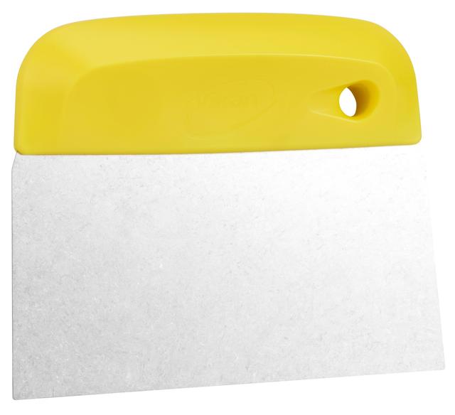 Vikan Dough Cutter/Scraper, Stainless Steel Blade, Flexible, 146 mm, Yellow