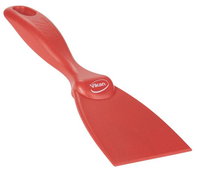 Vikan Hand Scraper, Metal Detectable, 75 mm, Red