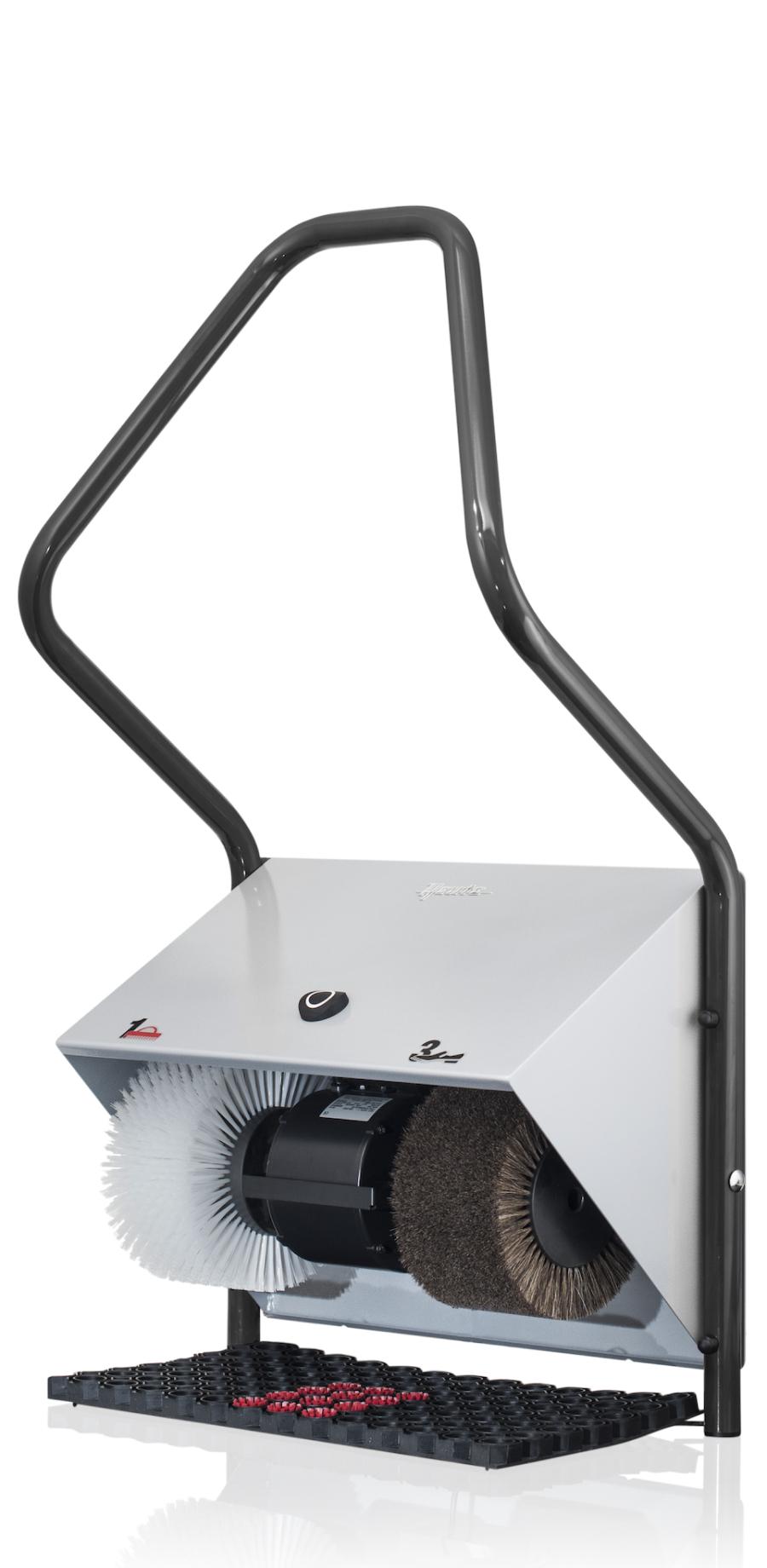 Heute shoes shine machine, model POLITEC POLAR, (mm) 660 x 340 x 1140, powder-coated steel housing, 2 brushes, foot sensor with timer