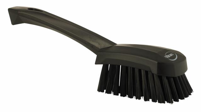 Washing Brush w/short Handle, 270 mm, Hard, Black