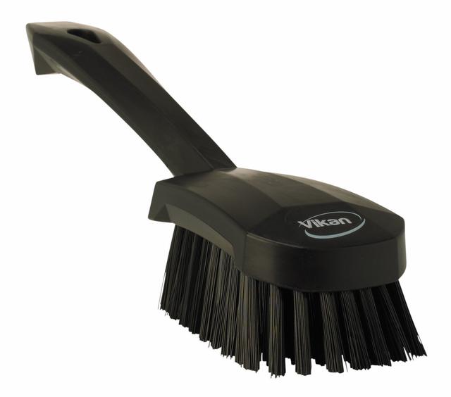 Washing Brush w/short Handle, 270 mm, Hard, Black