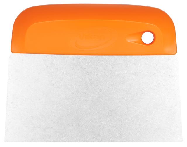 Vikan Dough Cutter/Scraper, Stainless Steel Blade, Flexible, 146 mm, Orange