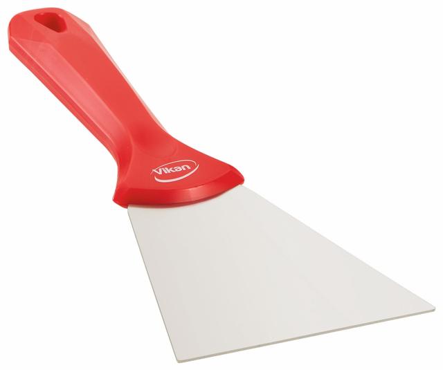 Stainless Steel Hand Scraper, 100 mm, Red