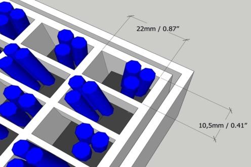 ProfilGate® xs65 dry tire cleaning system, WLH (mm) 718 x 980 x 65, 1 x V2A-Tray, 2 x Grate