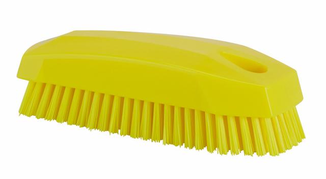 Vikan Hand Brush S / Nailbrush, 130 mm, Hard, Yellow