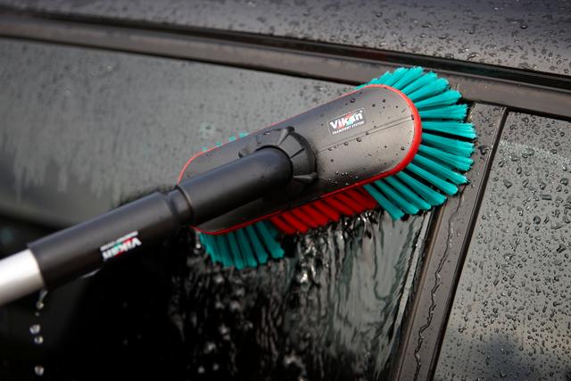 Vehicle Brush, waterfed, 250 mm, Soft/split, Black