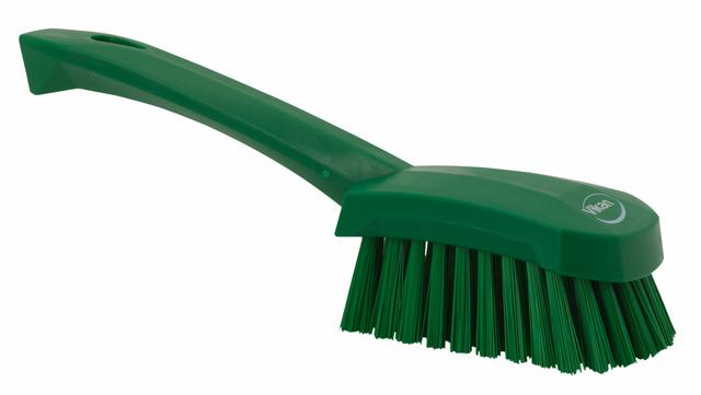 Washing Brush w/short Handle, 270 mm, Hard, Green