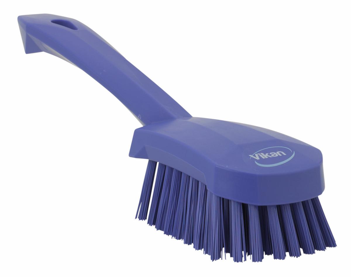 Washing Brush w/short Handle, 270 mm, Hard, Purple