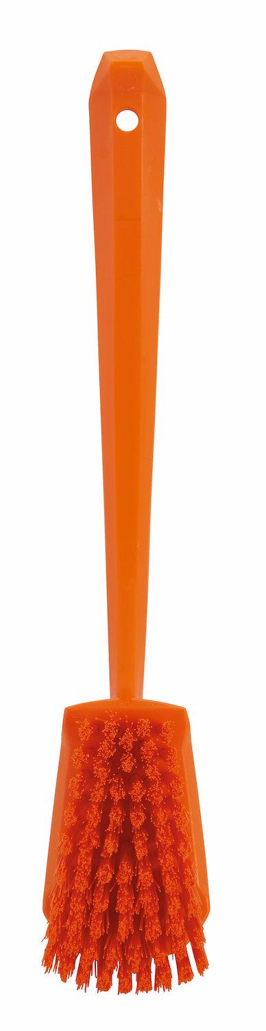 Vikan Washing Brush w/long handle, 415 mm, Hard, Orange