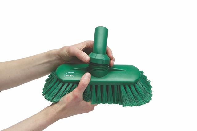 Washing Brush w/Angle adjustment, waterfed, 240 mm, Soft/split, Red