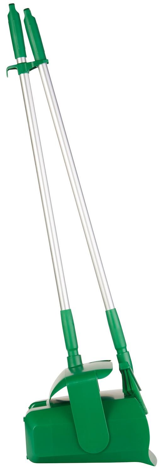 Vikan Dustpan set, closable with broom, 335 mm, Medium, Green