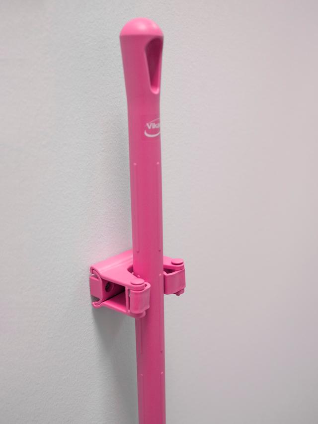 Vikan Hygienic Wall Bracket, Grip Band Module, 83 mm, Pink