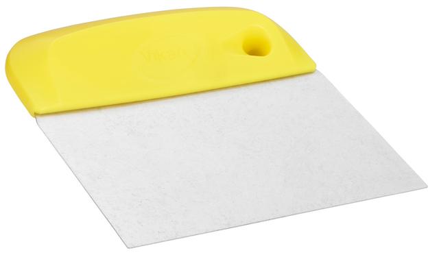 Vikan Dough Cutter/Scraper, Stainless Steel Blade, Flexible, 146 mm, Yellow