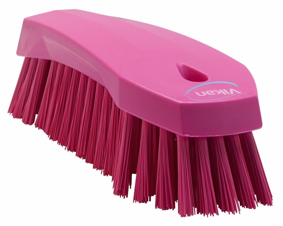 Vikan Hand Brush L, 200 mm, Hard, Pink