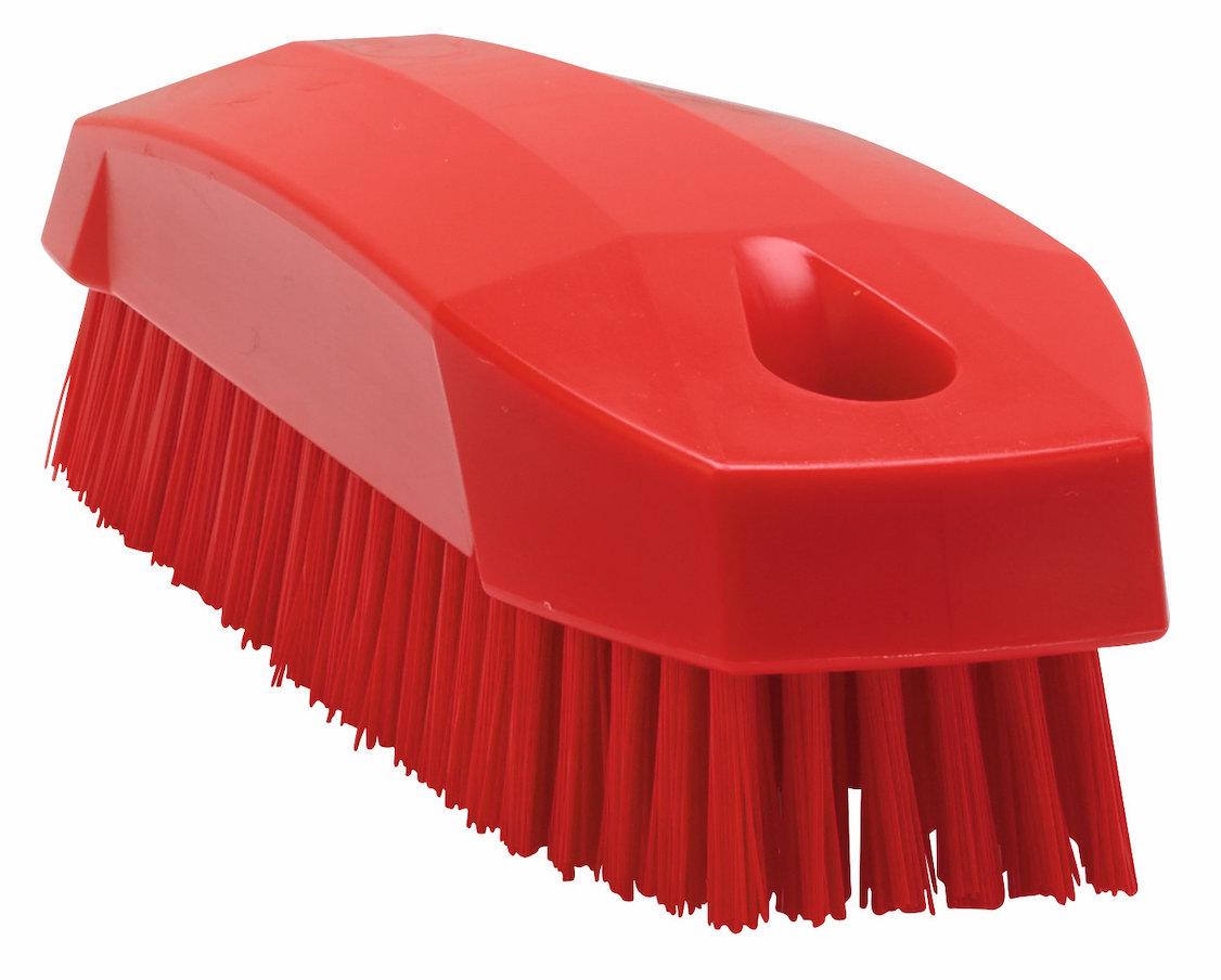 Vikan Hand Brush S / Nailbrush, 130 mm, Hard, Red