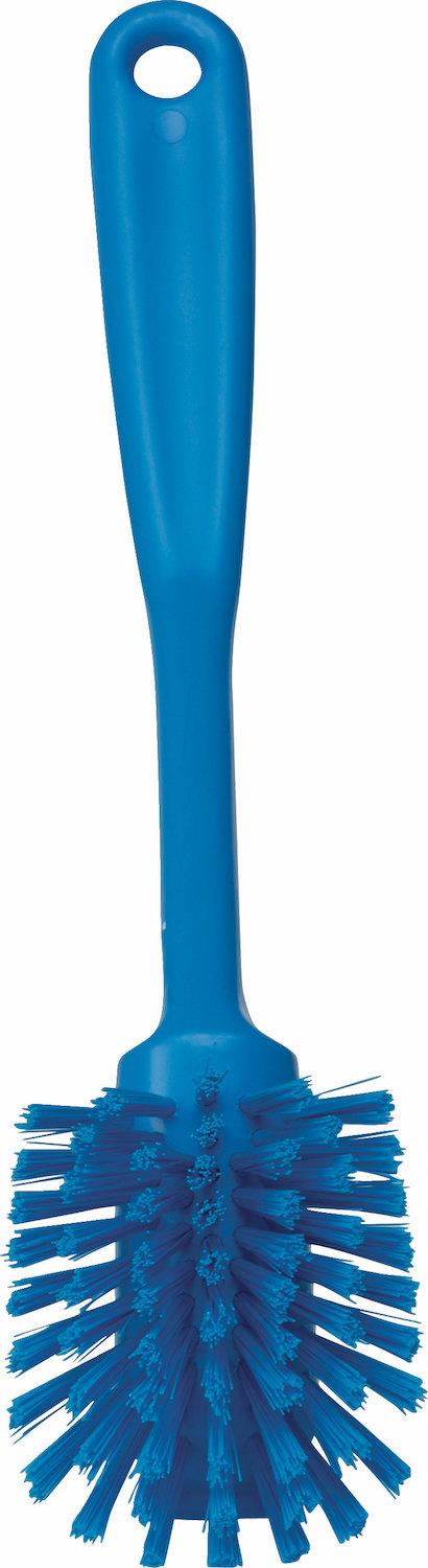 Dish Brush w/Scraping Edge, 280 mm, Medium, Blue