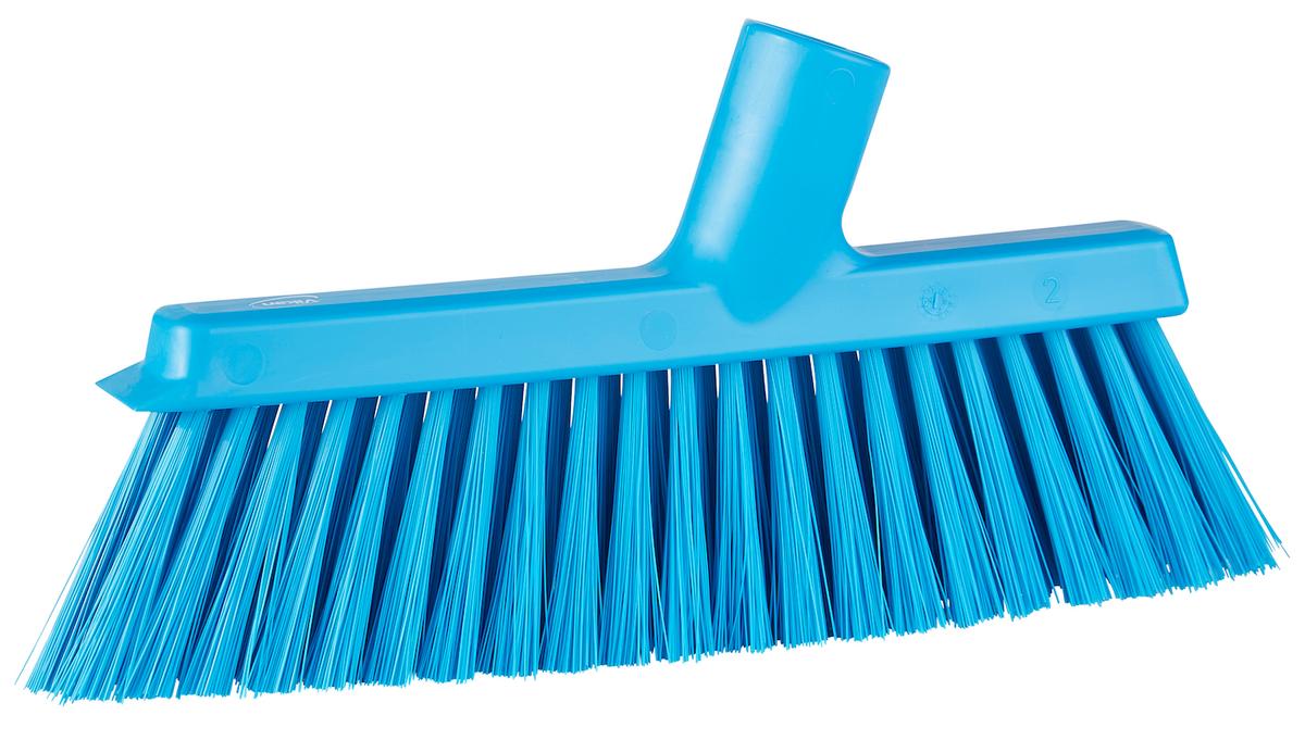 Vikan Dustpan Broom with Angled Thread, 250 mm, Medium, Blue