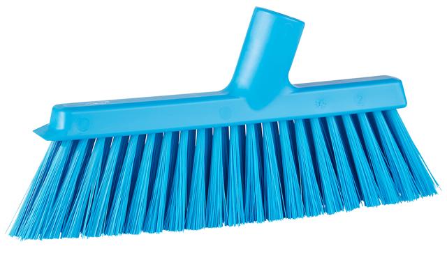 Vikan Dustpan Broom with Angled Thread, 250 mm, Medium, Blue