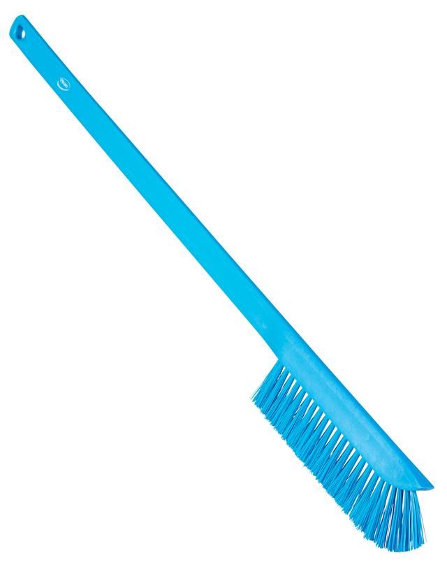 Ultra-Slim Cleaning Brush with Long Handle, 600 mm, Medium, Blue