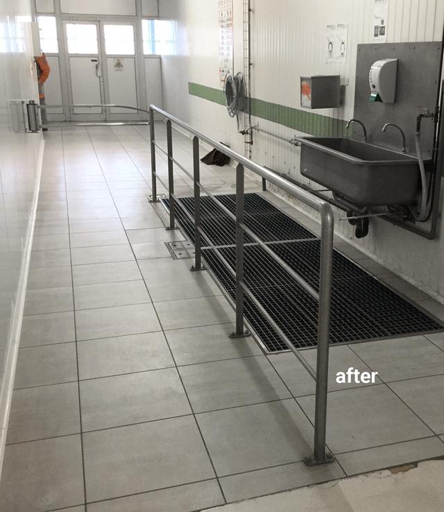 ProfilGate® sti45 Aqua wet cleaning and disinfection system, WLH (mm) 1829 x 1026 x 45, 1 x V2A-Tray, 5 x Grate