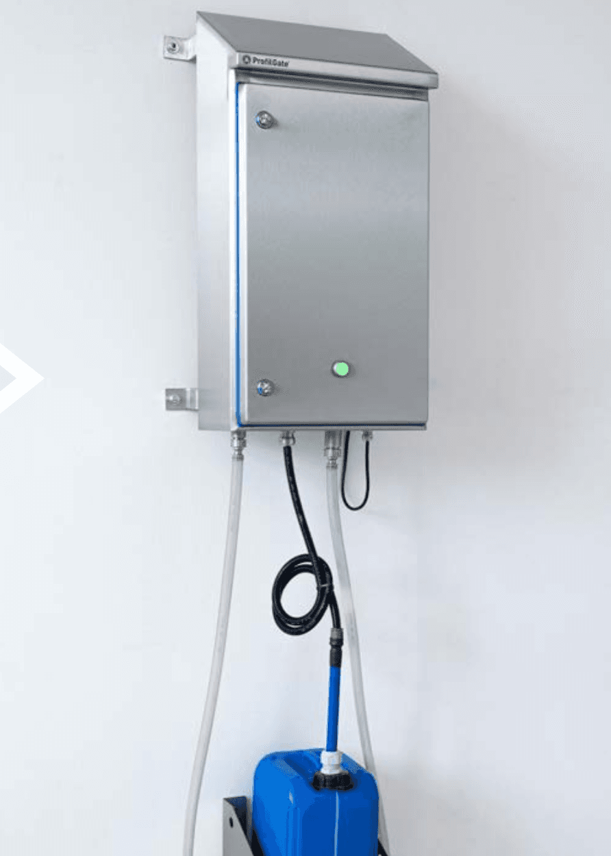 ProfilGate® aqua Dosing Station, WHD (mm) 390 x 210 x 650/769, with SIEMENS-LOGO control for wall mounting