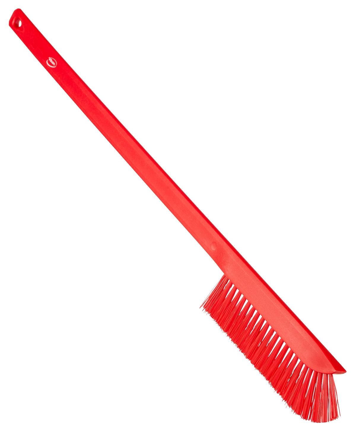 Ultra-Slim Cleaning Brush with Long Handle, 600 mm, Medium, Red