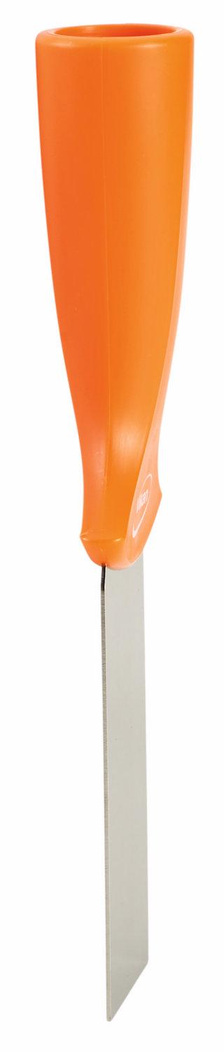 Stainless Steel Scraper with Threaded Handle, 50 mm, Orange