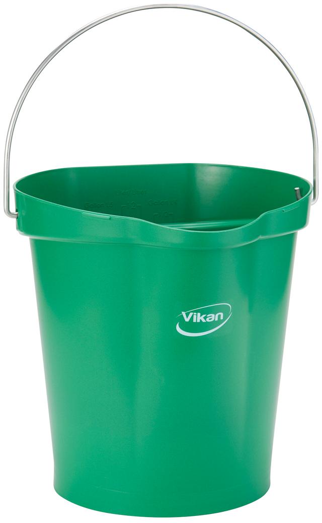 Vikan Bucket, Metal Detectable, 12 Litre, Green