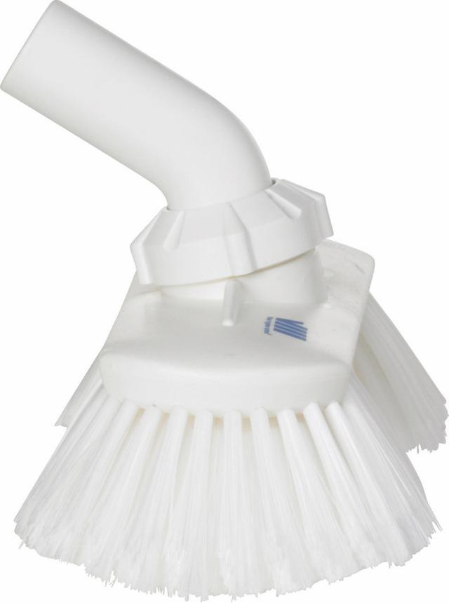 Washing Brush w/Angle adjustment, waterfed, 240 mm, Soft/split, White