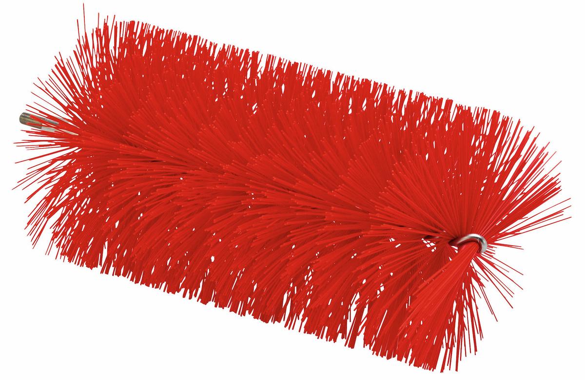 Tube Brush f/flexible handle 53515 or 53525, Ø90 mm, 200 mm, Medium, Red