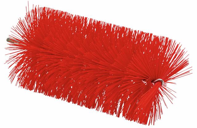 Tube Brush f/flexible handle 53515 or 53525, Ø90 mm, 200 mm, Medium, Red