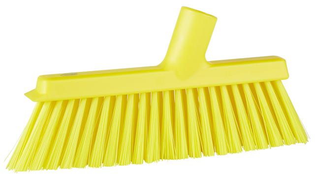 Vikan Dustpan Broom with Angled Thread, 250 mm, Medium, Yellow