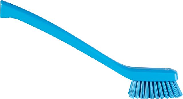 Narrow Cleaning Brush with Long Handle, 420 mm, Hard, Blue