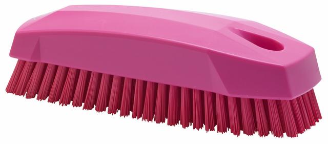 Vikan Hand Brush S / Nailbrush, 130 mm, Hard, Pink