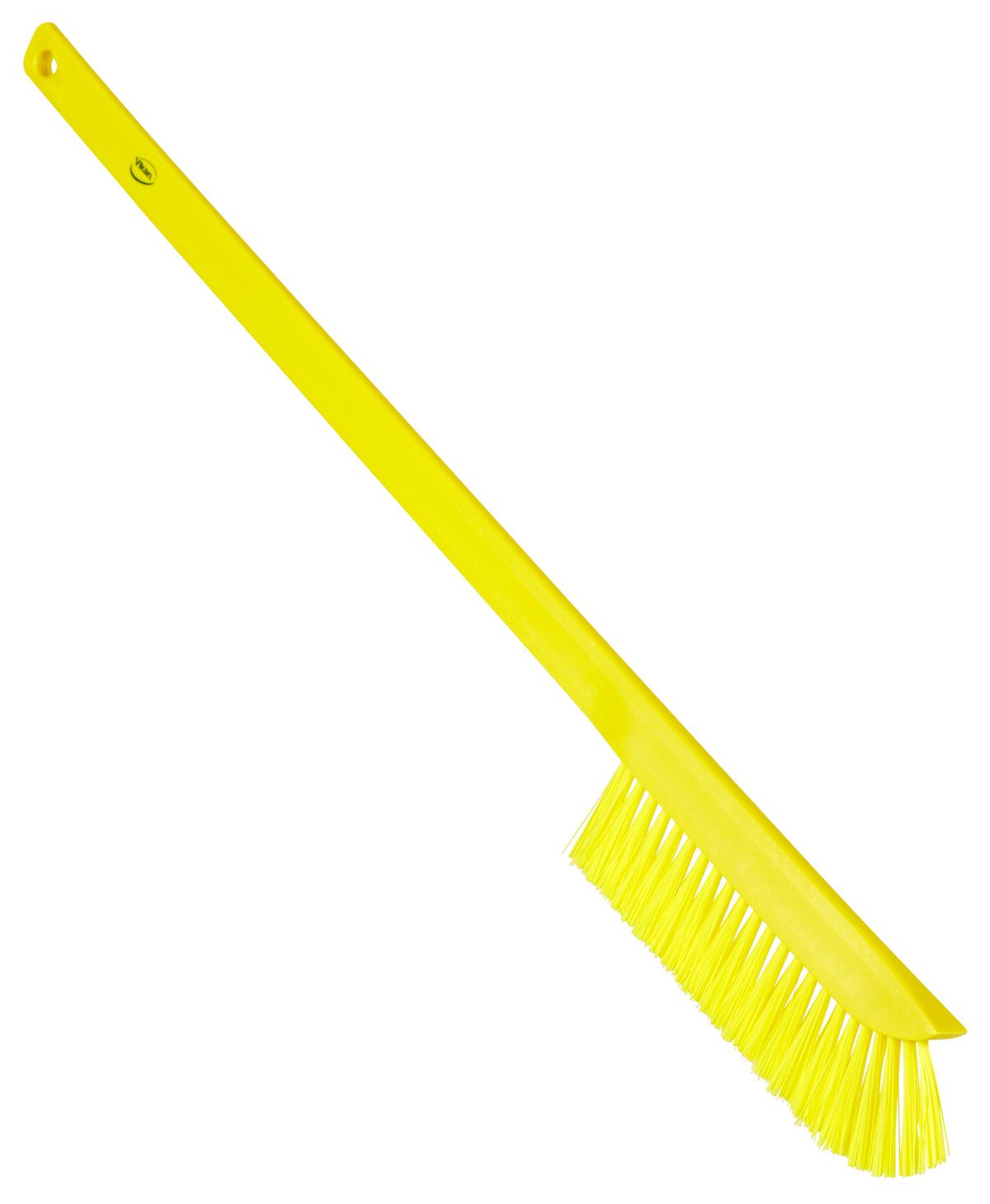 Ultra-Slim Cleaning Brush with Long Handle, 600 mm, Medium, Yellow