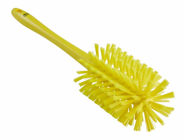 Pipe Brush w/handle, one piece, Ø90 mm, 430 mm, Medium/hard, Yellow