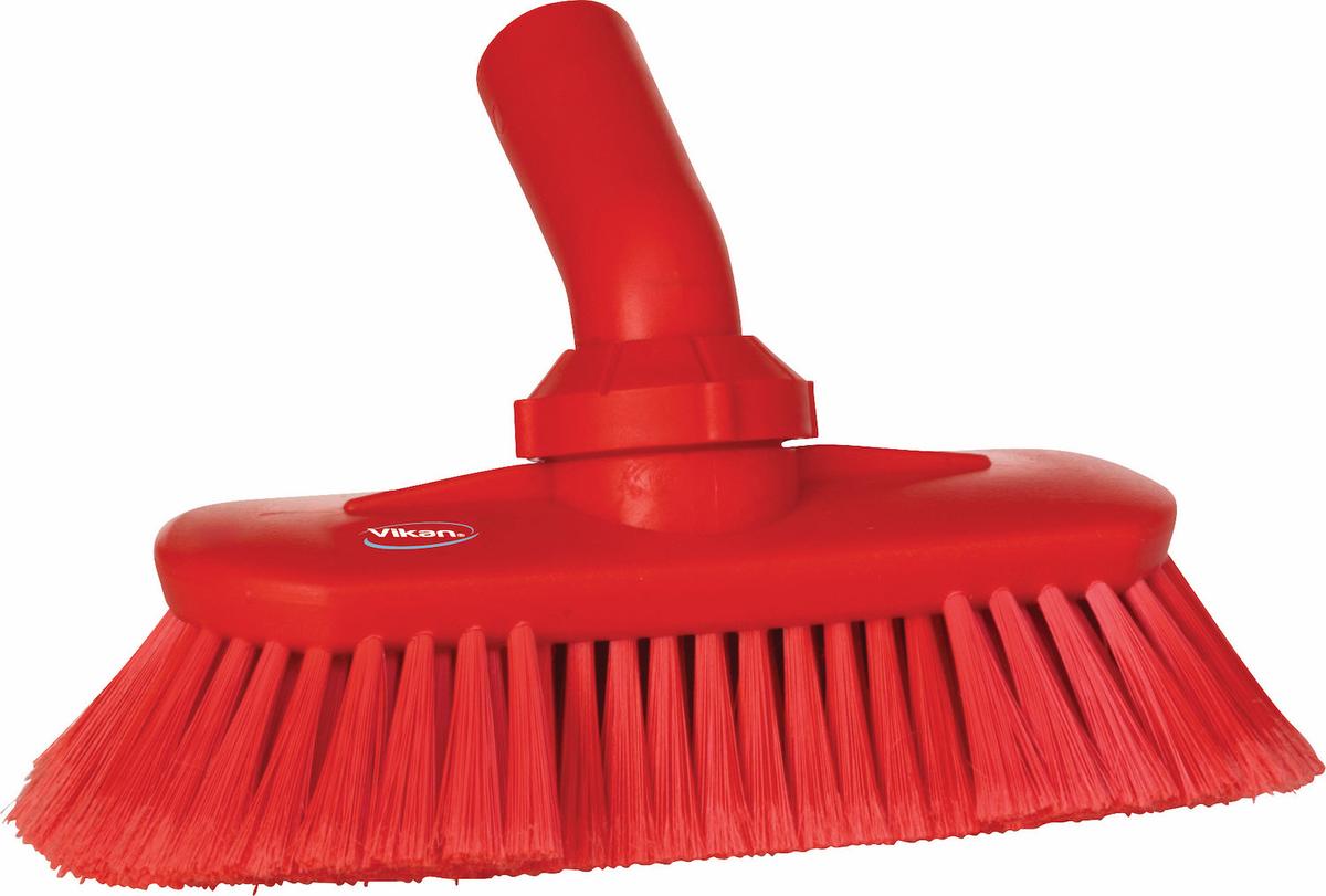 Washing Brush w/Angle adjustment, waterfed, 240 mm, Soft/split, Red