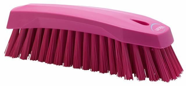 Vikan Hand Brush L, 200 mm, Hard, Pink