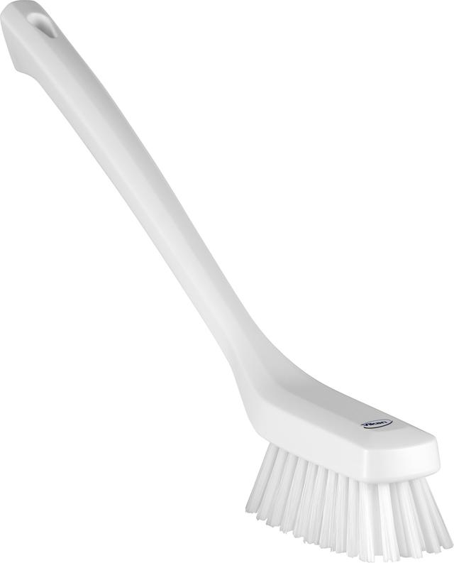 Narrow Cleaning Brush with Long Handle, 420 mm, Hard, White