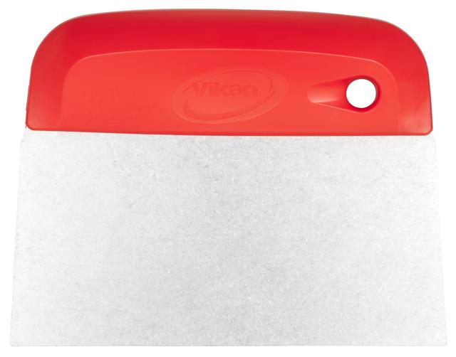 Vikan Dough Cutter/Scraper, Stainless Steel Blade, Flexible, 146 mm, Red